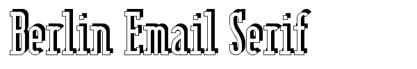 Berlin Email Serif font preview
